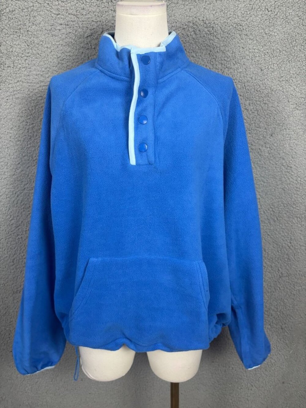 Houzoniy Women's Pullover Fleece Sweatshirt Kangaroo Pocket Blue Small NWT's.
